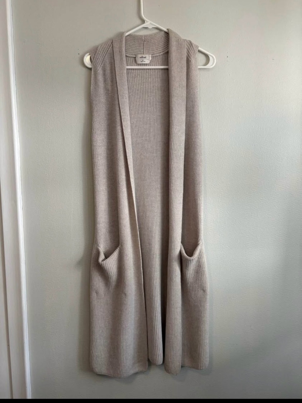 Wilfred Soft Knit Open-Front Olivie Vest